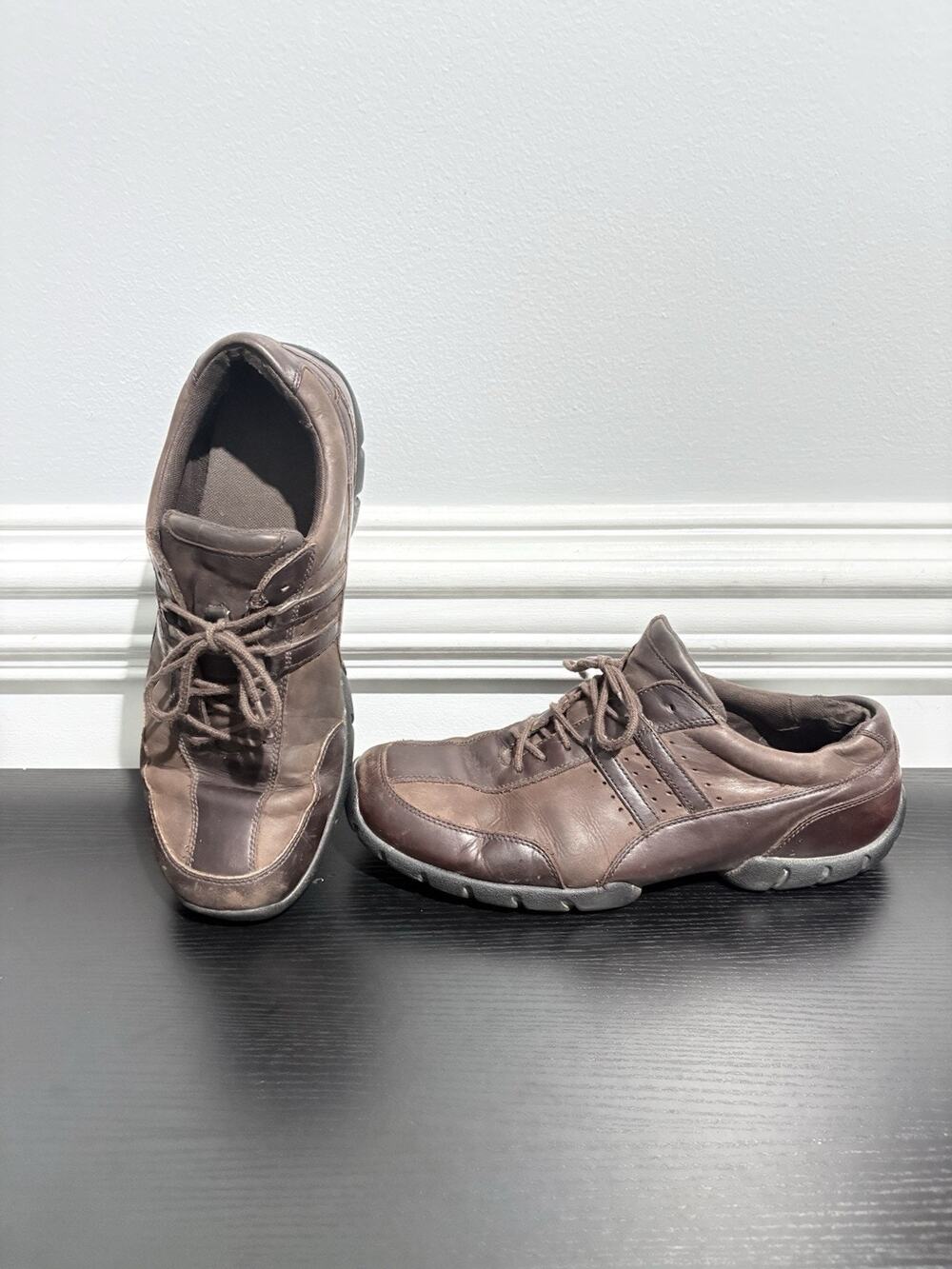 Rockport XCS Men’s Brown Stitched Leather Colfax Lace Up Shoes, Size 13 M